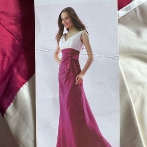 Chic Pink and Cream Maxi Dress